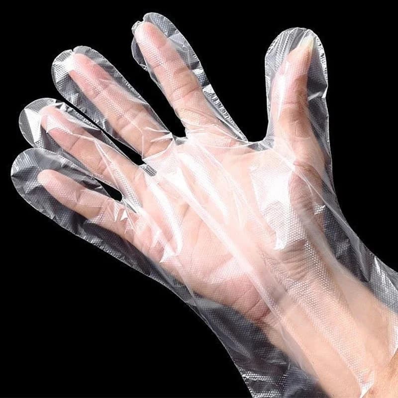 Clear Disposable Gloves Transparent Plastic Gloves Latex Free Food Prep Safe Gloves for Cooking Cleaning BBQ Kitchen Things