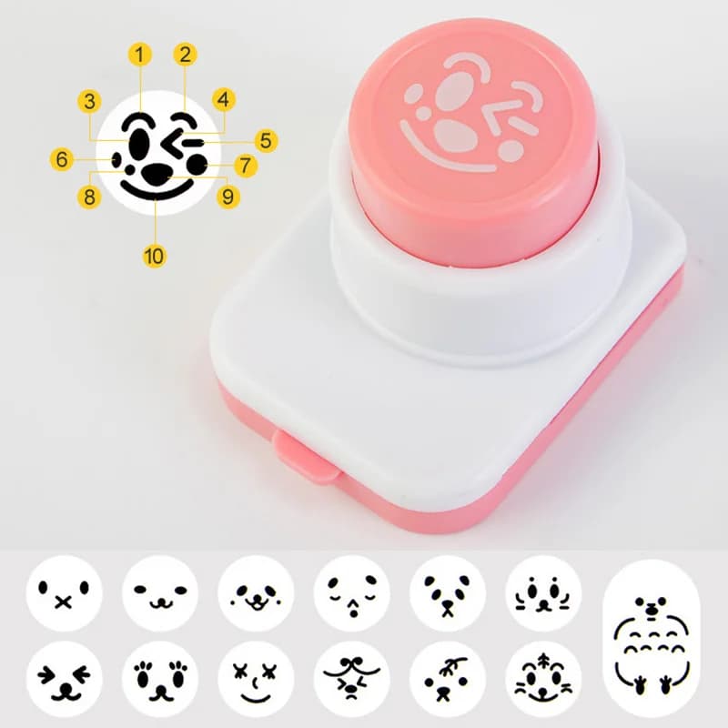 DIY Seaweed Nori Punch Cutter Rice Ball Molds Smile Face Cartoon Rice Ball Onigiri Mould Embossing Device Sushi Mold Bento Decor