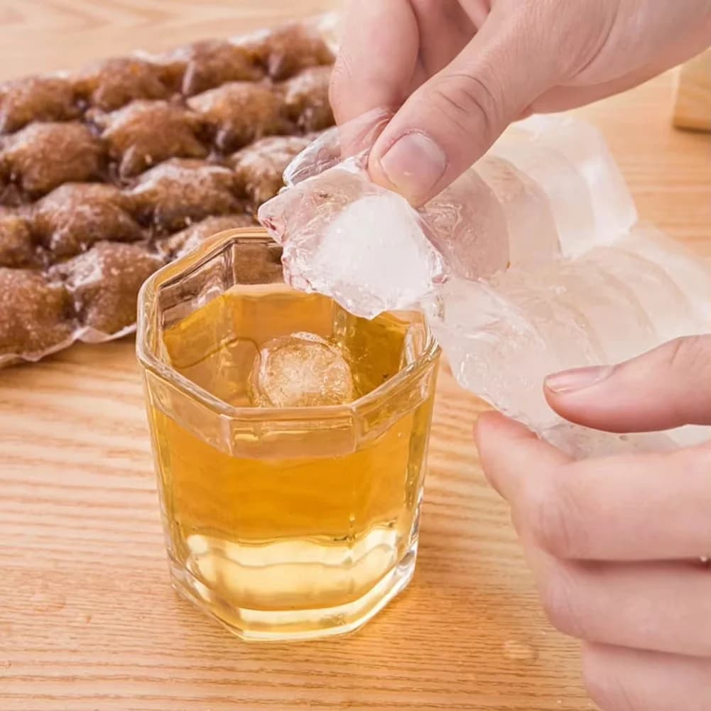 10-100pcs/pack Disposable Ice Bag Lattice Ice Cube Mold Bar Self-sealing Ice Tray Bag Ice Cube Bag Box Edible Frozen Ice Cube