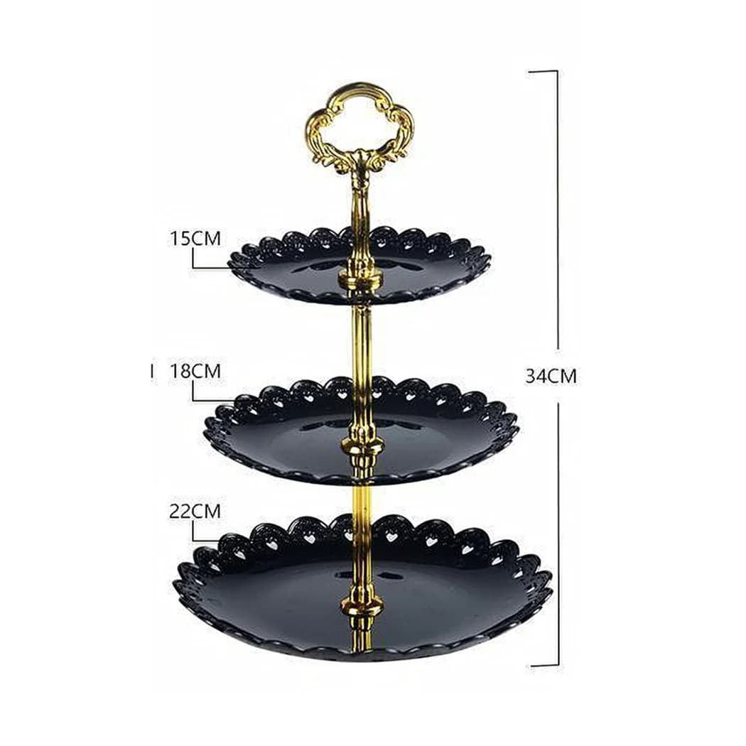 3 Layer Cake Stand Fruit Plate Tray Display Birthday Party Dessert Wedding
