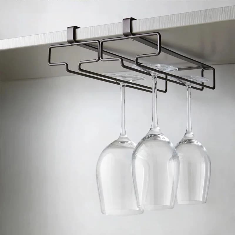 Hanging Red Wine Glass Storage Rack, Home High Footed Cup Storage Rack Without Punching Holes, Inverted Drain Rack