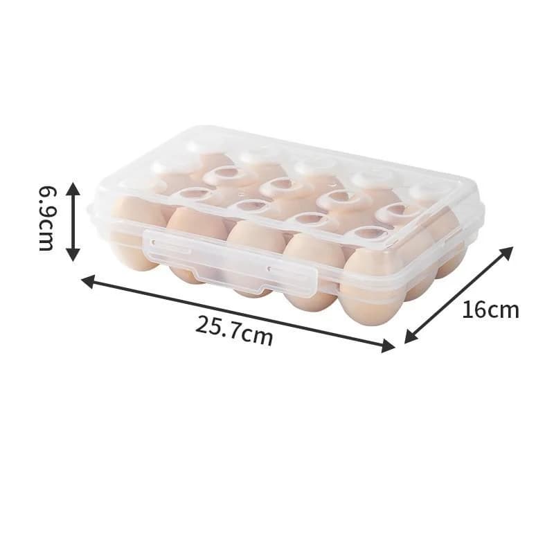 Egg Holder Plastic Egg Storage Box Egg Organizer for Fridge Portable Egg Tray with Lid for Refrigerator Camping Hiking Outdoor